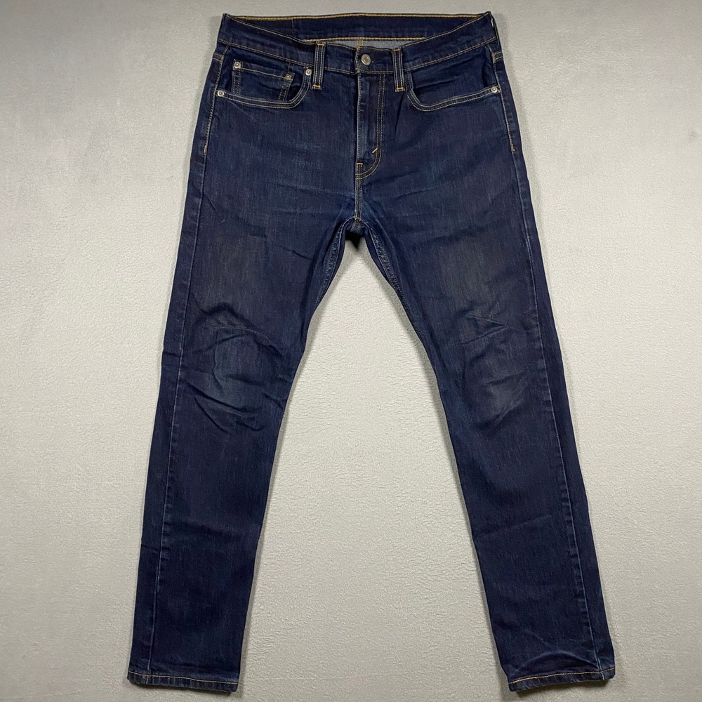 Levi's 502 Regular Taper Jeans Mens 31x32 Dark Indigo WaterLess Stretch Denim